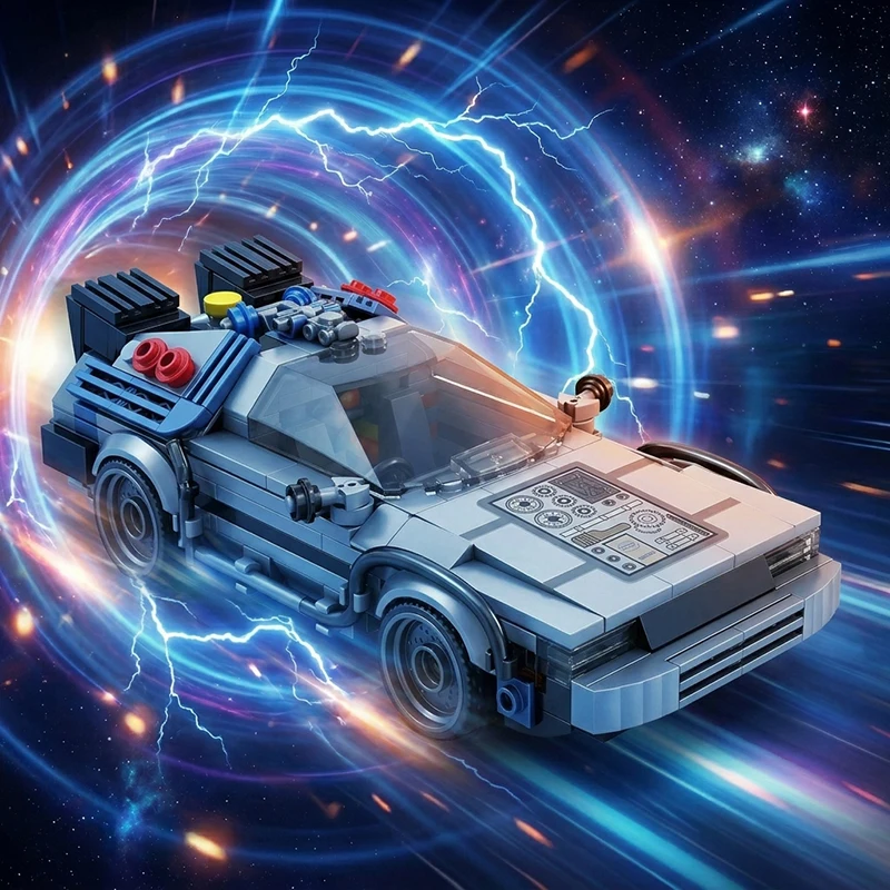 

Конструктор «Машина времени»: 405 деталей, MOC, научно-фантастический спортивный автомобиль, набор кирпичиков, игрушка-подарок для взрослых и детей, коллекционная модель-украшение