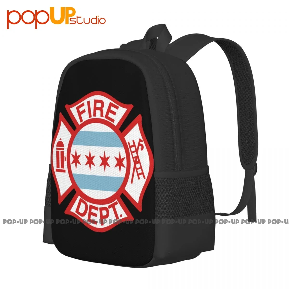 Chicago Fire Department W Chicago Flag Backpack Large Capacity Hot Creative 3d Printing School Sport Bag