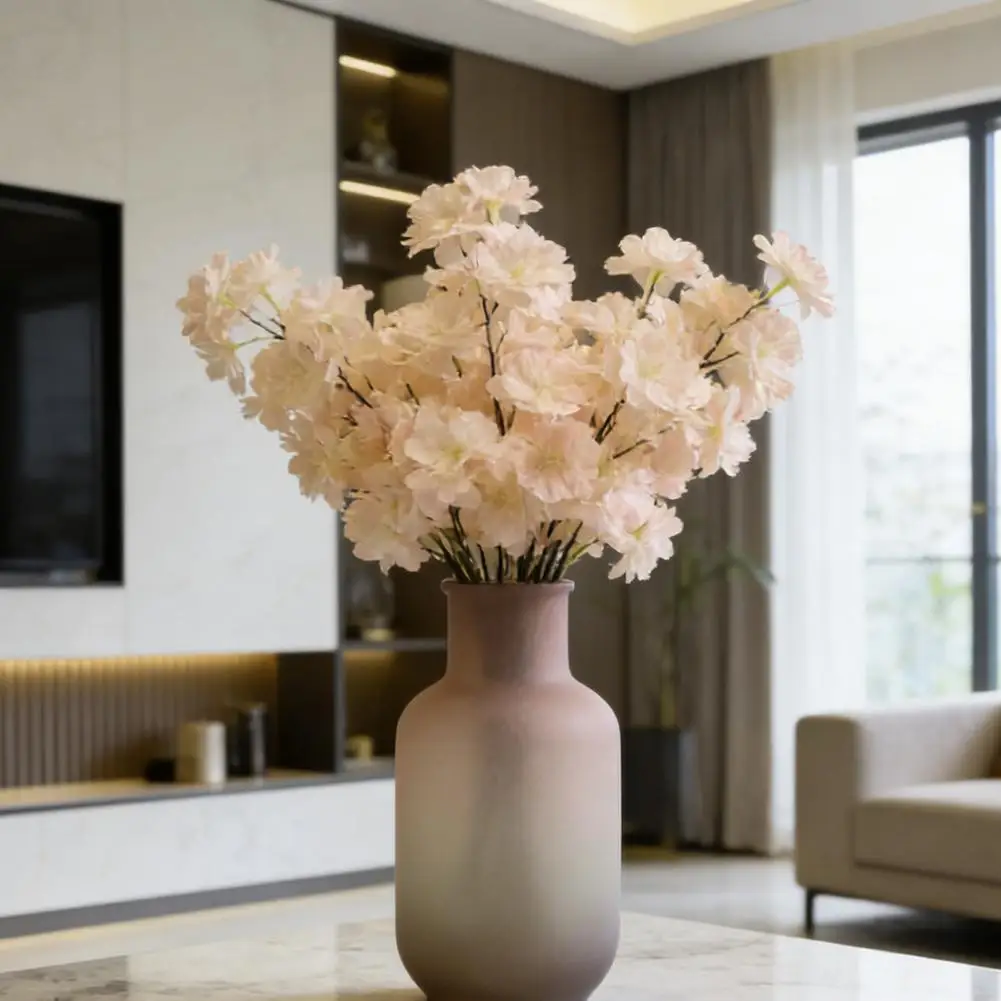 

Artificial Flower Long-lasting Faux Silk Peach Stems Fake Flower Arrangement for Home Wedding Table Vase Decor