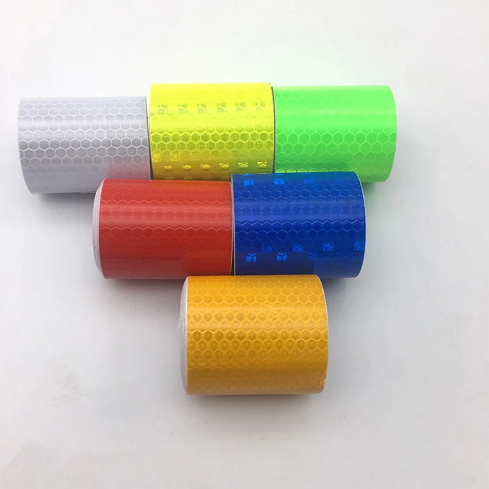 

4 PCS Reflective Stickers High Visibility Tape Vehicles Adhesive Conspicuity Trucks Warning
