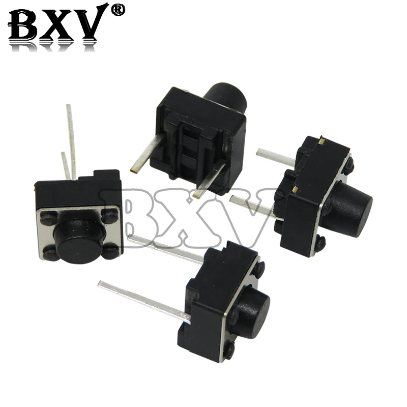 100PCS/LOT New Tactile Push Button Switch 6X6X 4.3/5/6/7MM 2PIN Pumuddsy Micro Switch 6*6* 4.3mm 5mm 6mm 7mm Power Switch Button