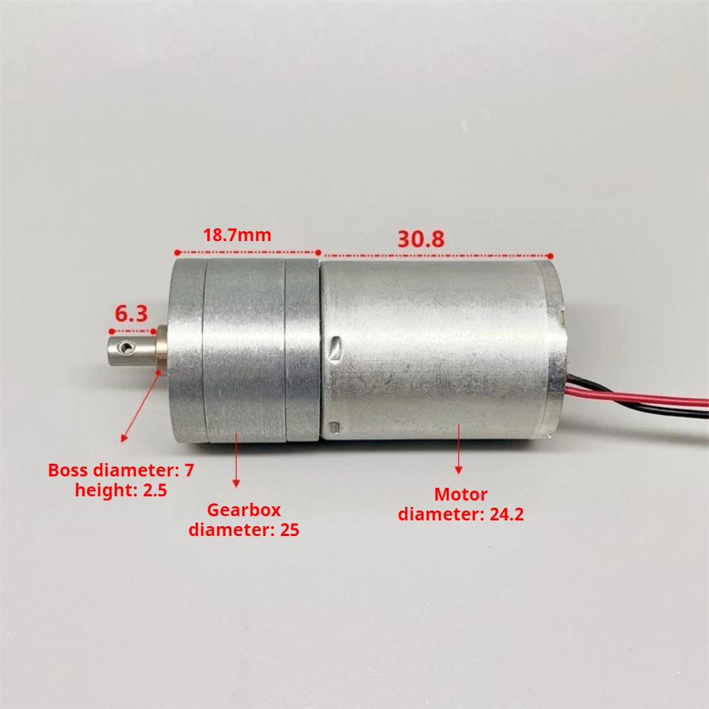 1 PC 2430 Brushless Gear Motor DC5-12V Metal Gearbox High Torque/Low Noise Built-in Drive Reduction Motor Reduction Ratio 1:21 - view 3