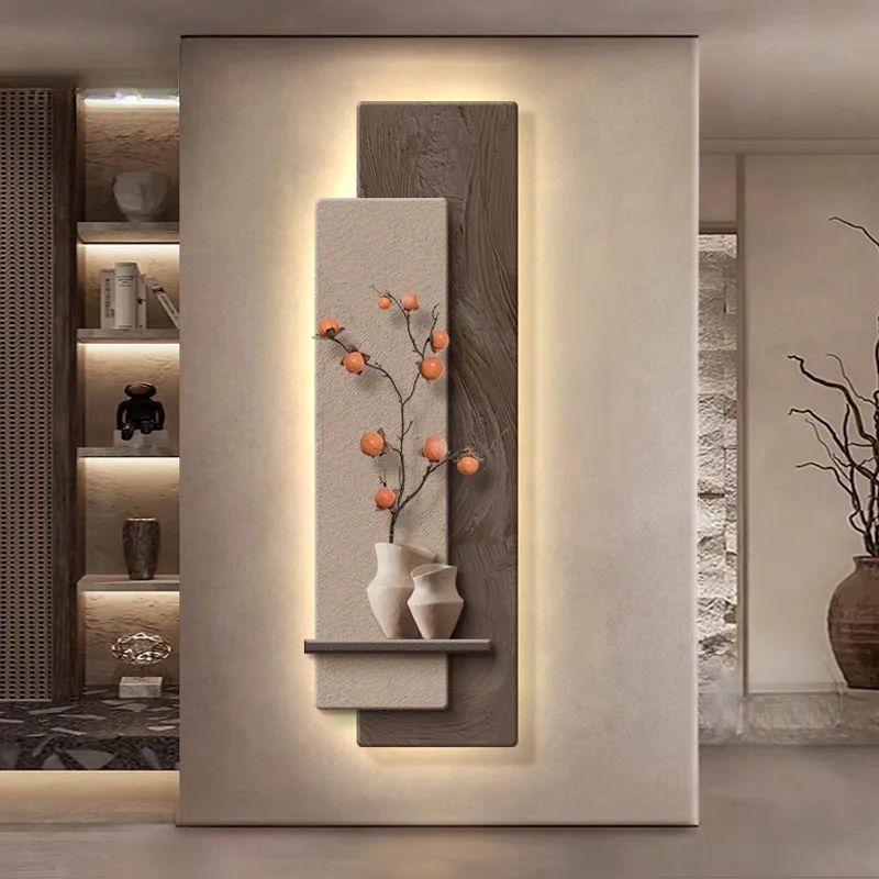 persimmon Ruyi entrance entrance decorative painting 3D three-dimensional high-level corridor aisle hanging painting