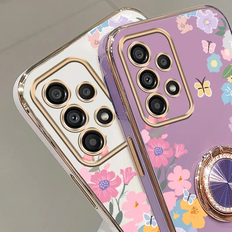 Pulseira de jóias cordão sorte guirlanda suporte do telefone caso para samsung galaxy a32 a33 a52 a53 a52s a73 a51 a71 a72 a23 4g 5g capa