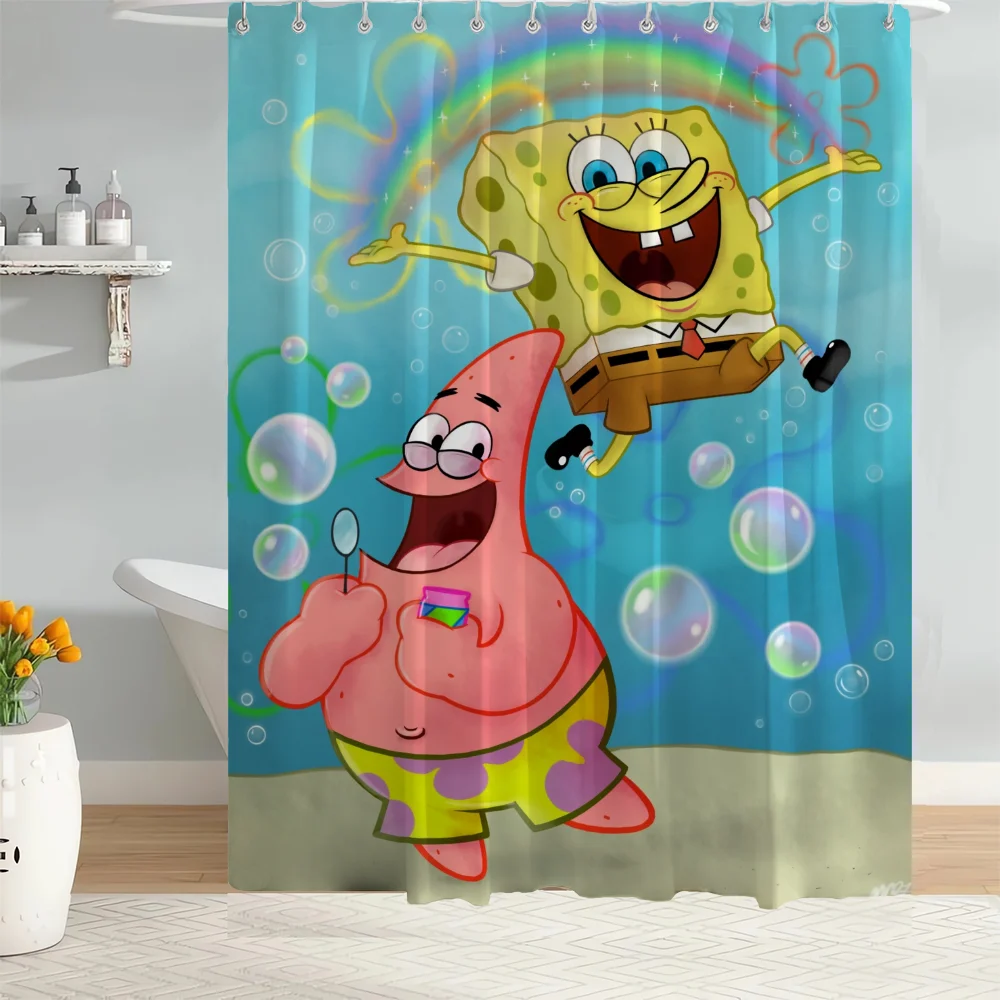 Bathroom Shower Curtain Home Tentacles SpongeBobs Washable Waterproof Fabric Shower Curtain Curtains in the Bathroom Accessories