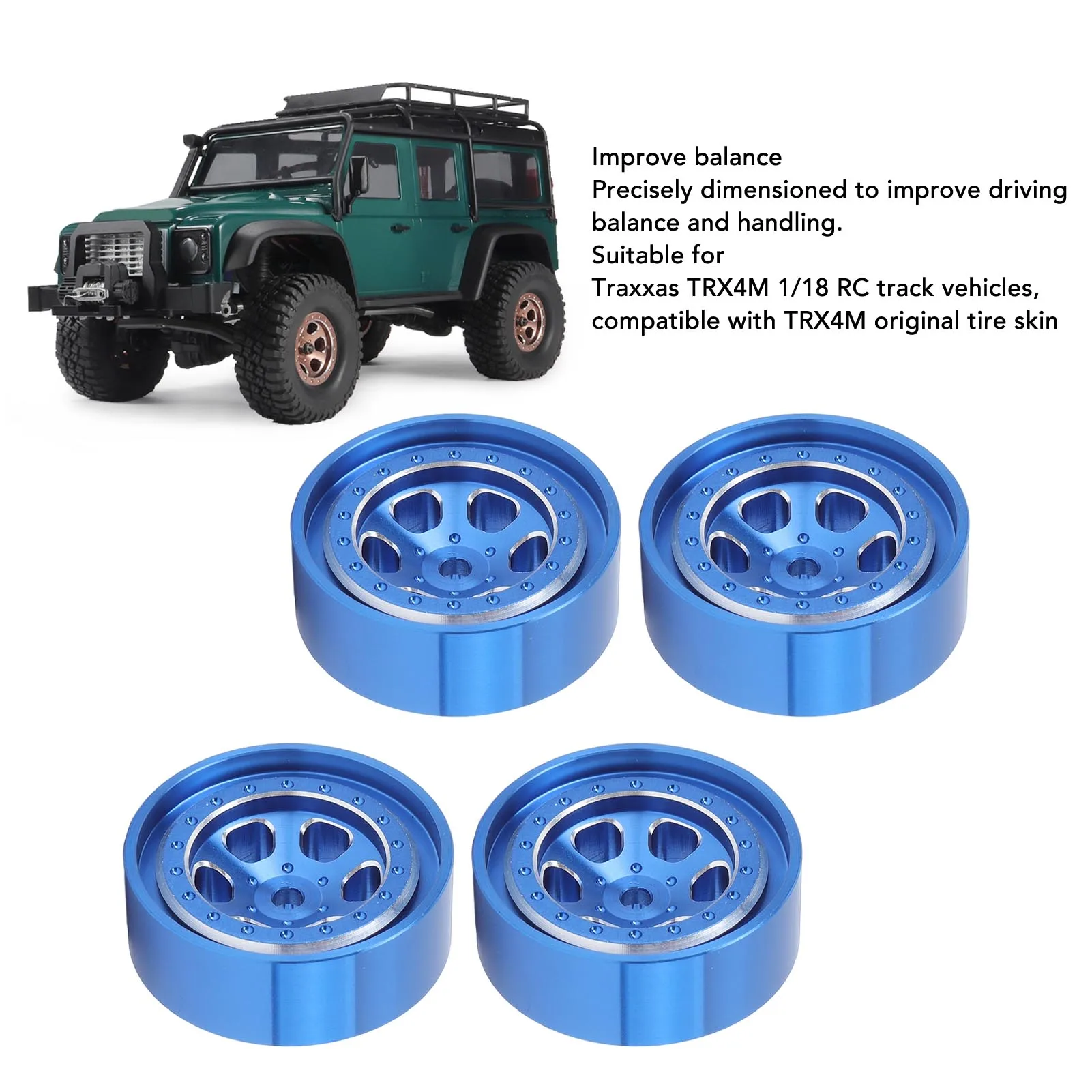 

1.3 Inches Wheels Rim Aluminum Alloy 6 Holes Wheel Rim Hubs for Traxxas 1/18 RC Crawler Wheel Rims Hubs for RC Car