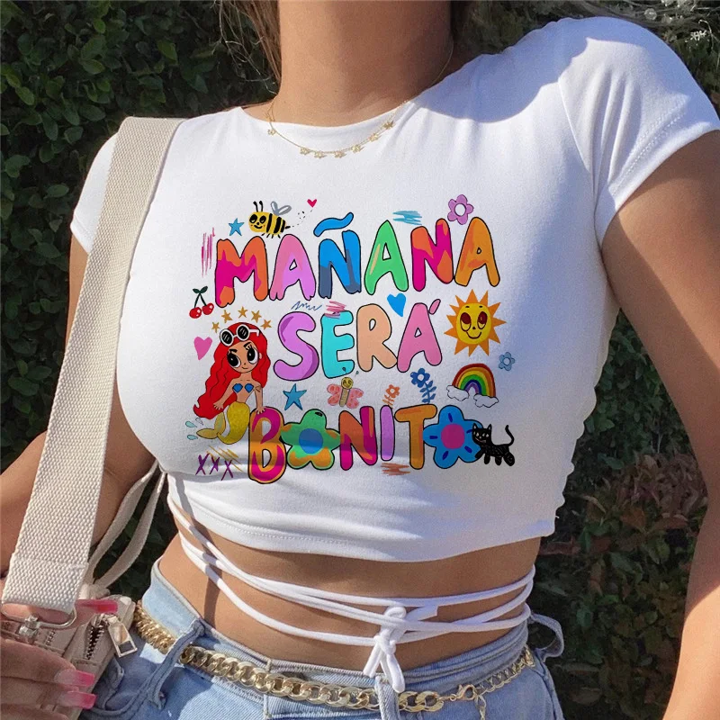 Manana Sera Bonito Bichota Karol G T Shirt Women Cotton Short Sleeve Print Woman Graphic T Shirts O Neck Tee Trendy Sexy Clothes