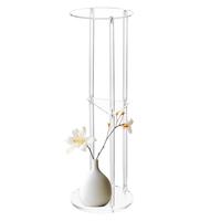 Clear Side Table Clear Drink Table 3-Tier Small Acrylic End Table/Nightstand For Sofa Living Room Bedside Bedroom Modern 8 X 8 X