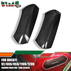 For DUCATI Streetfighter V2 899/959/1199/1299 Panigale S R Carbon Fiber Fuel Tank Sliders Side Panels Motorcycle Modified Parts