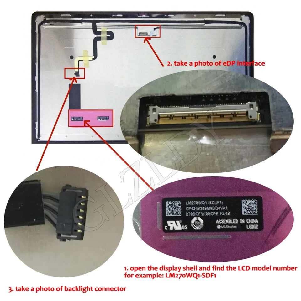 LM270WQ1(SD)(F2) iMac(A1419) 27インチ 液晶パネル Original LM270WQ1 SDF1 SDF2 For Imac A1419 2K 27-inch LCD Screen