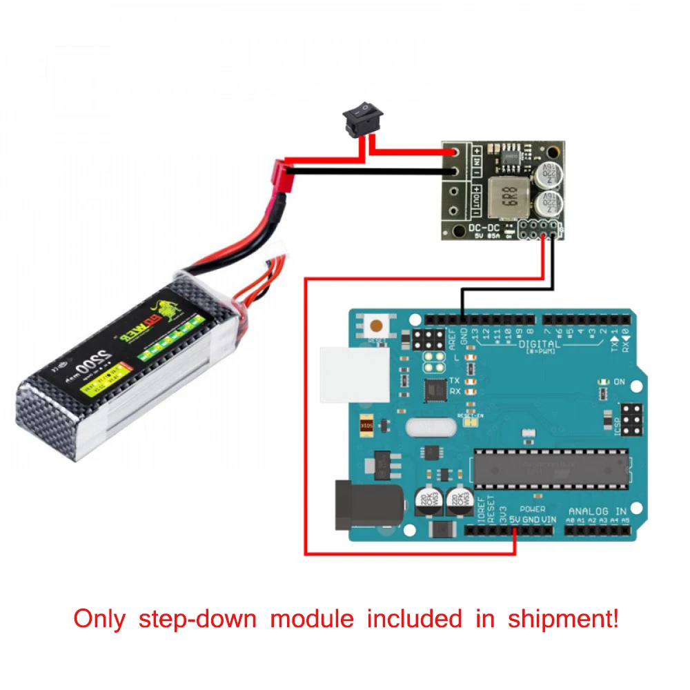 STM32 Servo Power Supply Synchronous Step-down Regulator SY8205 5V 5A Voltage Stabilizing Step-down Module Compatible Arduino