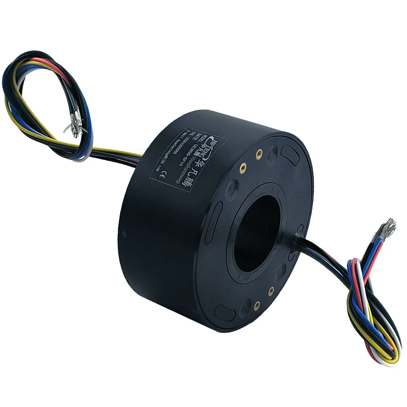 Conductive slip ring 4-way 10A inner hole diameter 38.1mm 360° infinite rotation connection current stable transmission