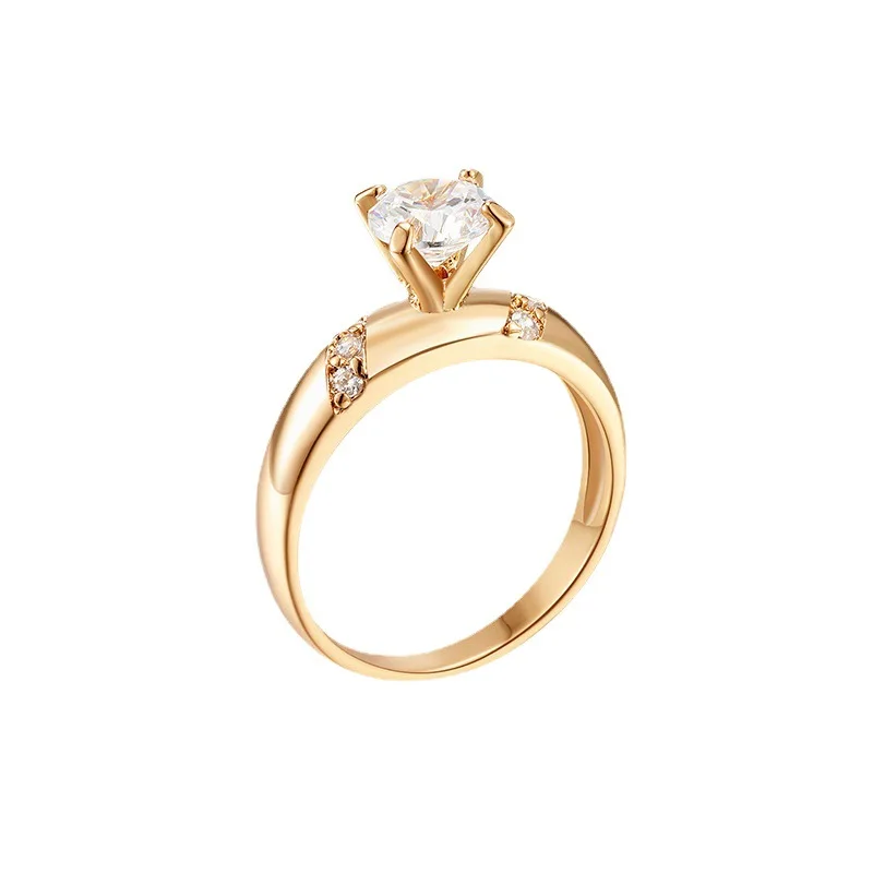 Classical 18K Gold Plated Zircon Ring Perimeter 50mm For Women&Men Love Jewelry Advanced Decorations ﻿Romantic Gift 2024