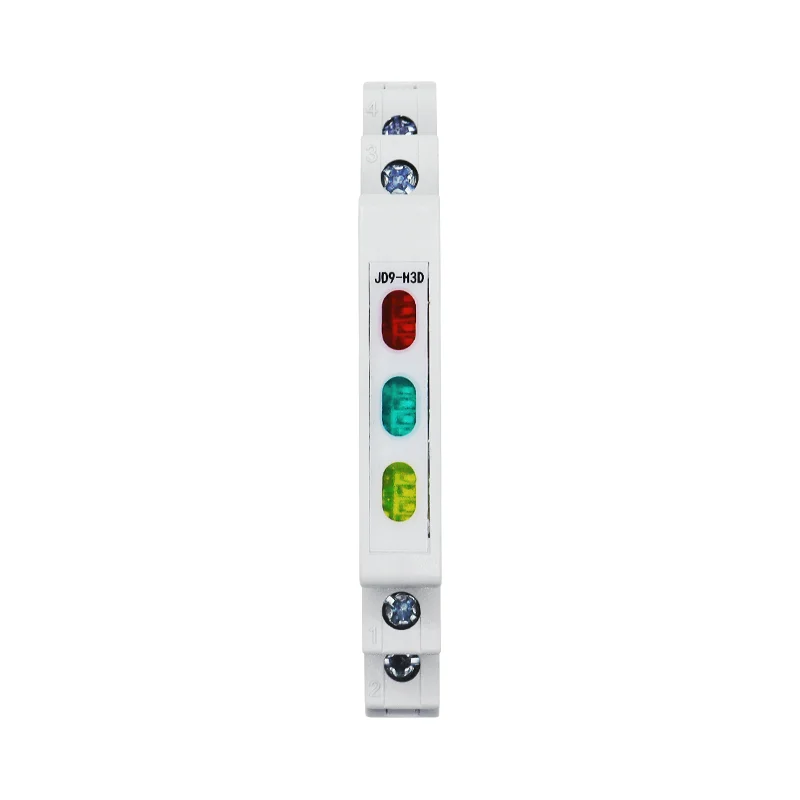 JD9 Din Rail Indicator Light 24V 220V AC/DC Track Type Signal Light Tri-color Dual Color Light Red, White, Blue, Green, Yellow