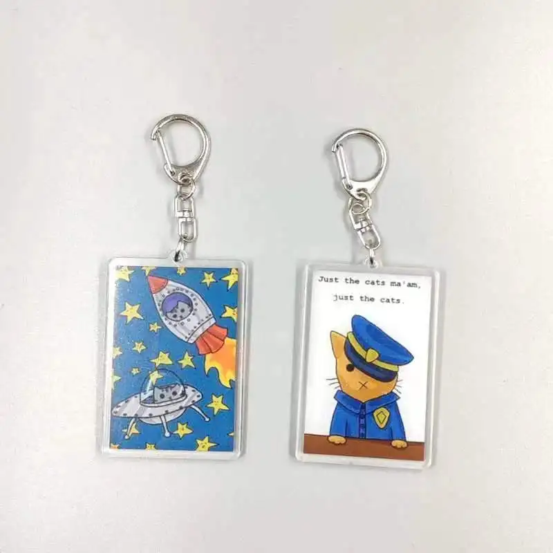 

Cute Police Cat Keychain Cop Police Gift Fun Kawaii Gift Rocket Cat Ufo Kitty Star Space Cats In Space Retro Rocket Key Chain