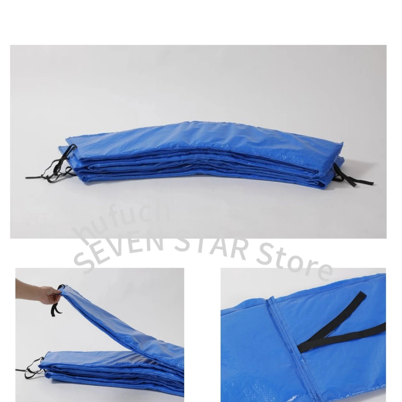 Universelle Ersatz-Trampolin-Sicherheitspolstermatte, wasserdichtes Trampolin-Zubehör, Federschutzabdeckung, passend für 6 Fuß, 8 Fuß, 10 Fuß – Detail 4