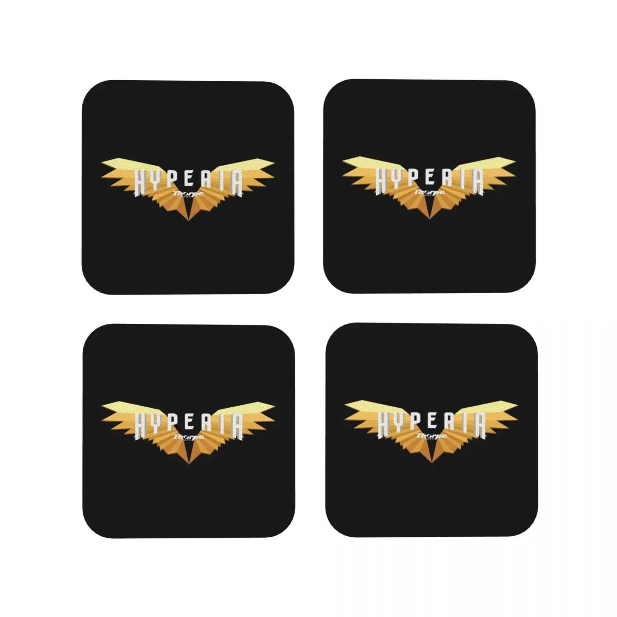 Posavasos con logotipo de Hyperia Thorpe Park, tapetes para café, tapetes para tazas, tapetes para vajilla, almohadillas para mesa, para el hogar, cocina, comedor, bar
