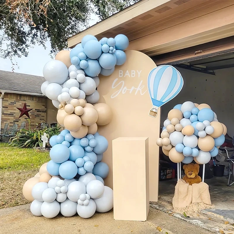 

Cream Peach Blue Latex Balloons Baby Shower Happy Birthday Gender Reveal Mariage Party Ballons Garland Anniversaries Decoration