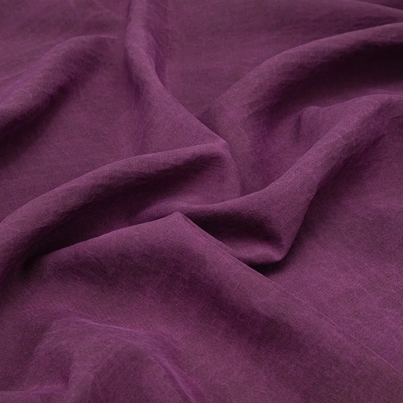 

Purple intangible cultural heritage Tussah silk with turtle-cracked Xiangyunsha and ancient method inheritance of ramie fabric