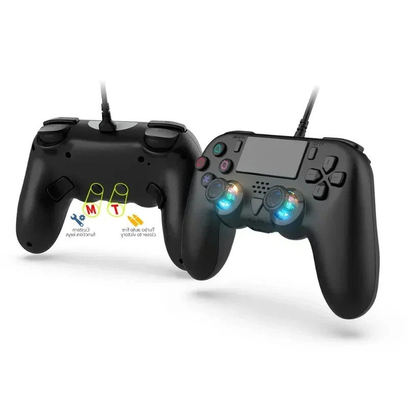 For PS5 slim wired game console macro programming for PS5 wired controller PC gamepad universal continuous six axis transmission