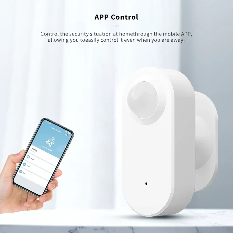 tuya Human infrared sensor wifi Smart mobile detection APP Push PIR sensor smart life application control support Alexa