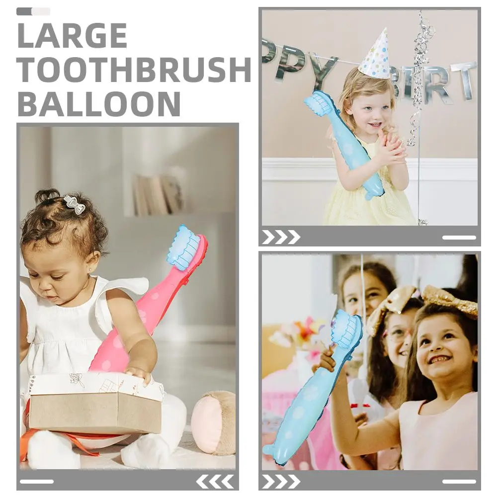

2 Pcs Props Toothbrush Toothbrushes Toddler Decor Pe Large and Toothpaste
