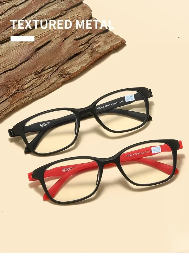 Unisex Fertig Myopie Brille Schwarz Männer Business Ultraleichte TR90 Brillengestell Brille Frau Blaulichtbrille 0-0,5 bis -6,0 – Detail 5