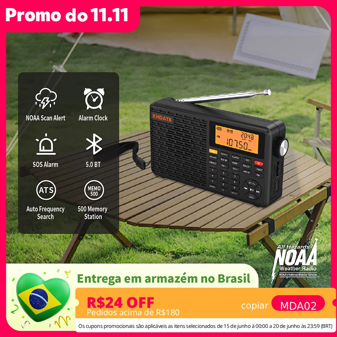 xhdata-d109-d109wb-stereo-digital-portable-radio-am-fm-sw-mw-bands-bluetooth-tf-card-player-rechargeable-radio-with-lcd-display