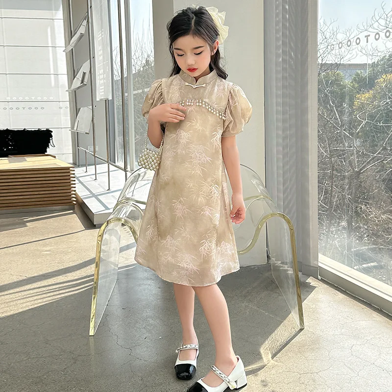 Baby Girl Dress 2024 Children Girls Dress Summer Dress New Children Fashion Fancy Dresses Female Fashion Skirt National Style image 3
