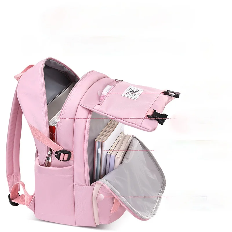 Saco de escola grande impermeável para meninas, mochila infantil, saco de livro, crianças, moda