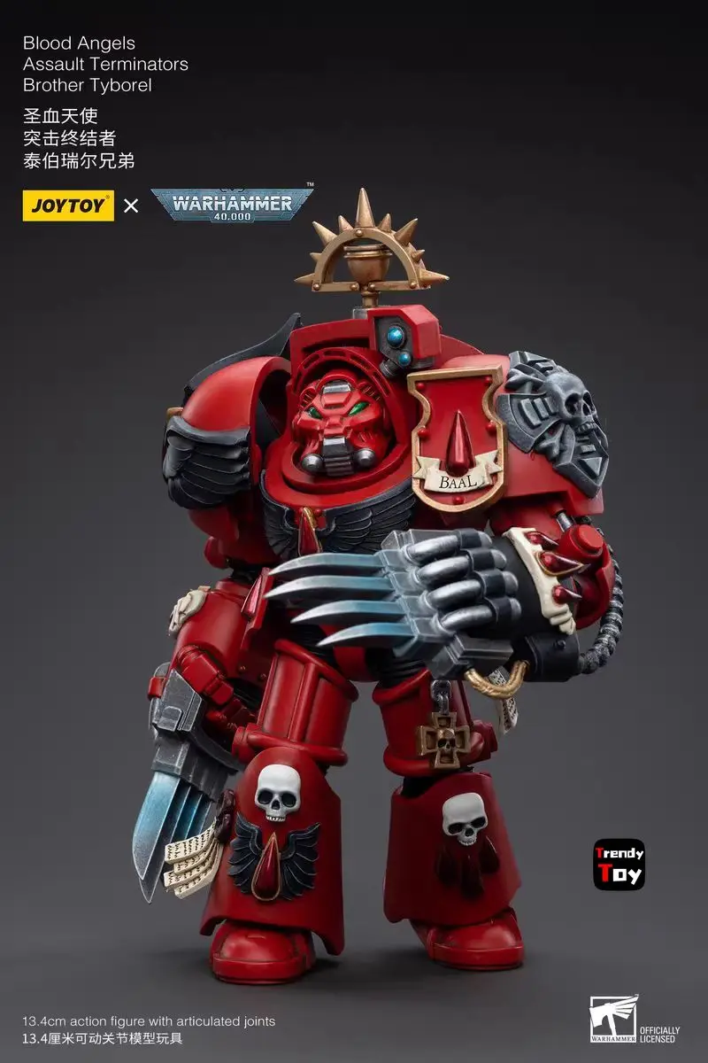 

【Доставка в течение 24 часов】Фигурки JOYTOY Warhammer 40K Blood Angels Assault Terminators Brother Tyborel в масштабе 1/18
