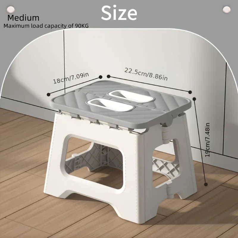 Simple Office Stool, Fashionable, Beautiful, Sturdy and Durable, Folding Stool for Home Use, Easy to Store, Office Folding Stool image 2