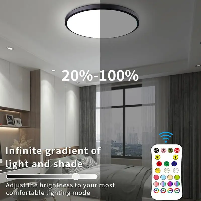 LED Ceiling Light LED Light Fixture Recessed Lighting With Remote Control 3000k-6500k Flush Ceiling Lamp Kitchen Lighting For