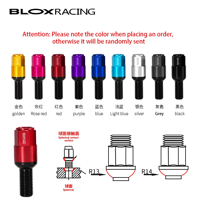 20 Pieces Thread Length = 28 mm Wheel Forged Bolts Nuts Screw for Benz Audi Porsche VW Golf 5/6/7 CC A4 A5 A6 M14*1.5 14*1.25 12