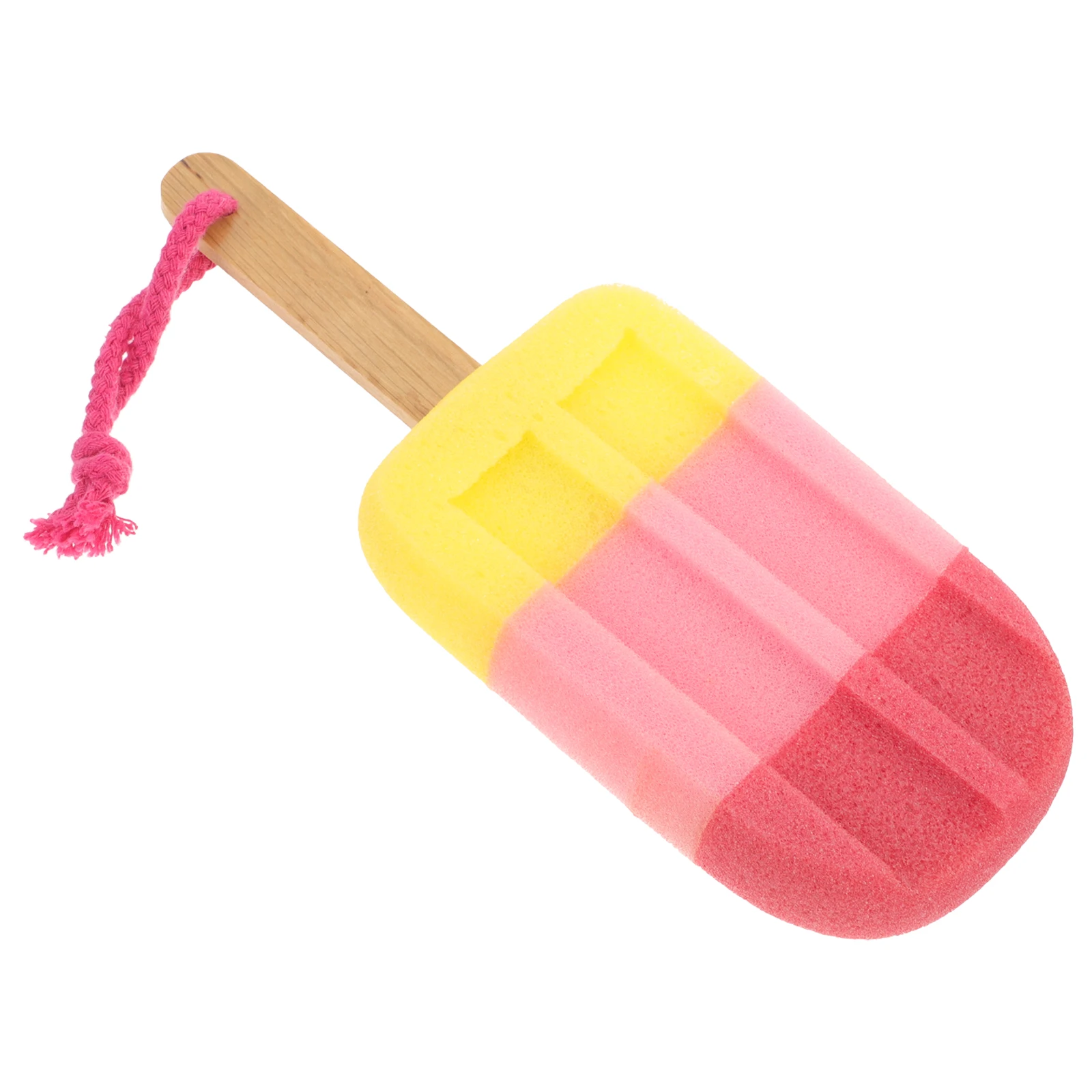 

Durable Ice Cream Sponge Popsicle Scrubber Cleaning Brush Comfortable Handle Kitchen Bath Multi-purpose Water Absorption Safe