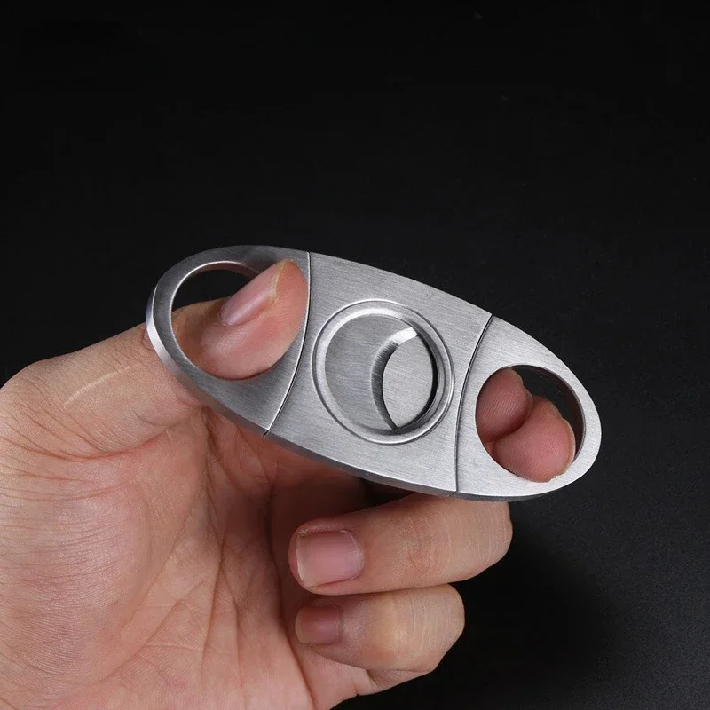 

Stainless Steel Cigar Cutter Metal Classic Guillotine Scissors Stainless Steel V-shaped Cigar Cutter Cigar Smoking Accessories