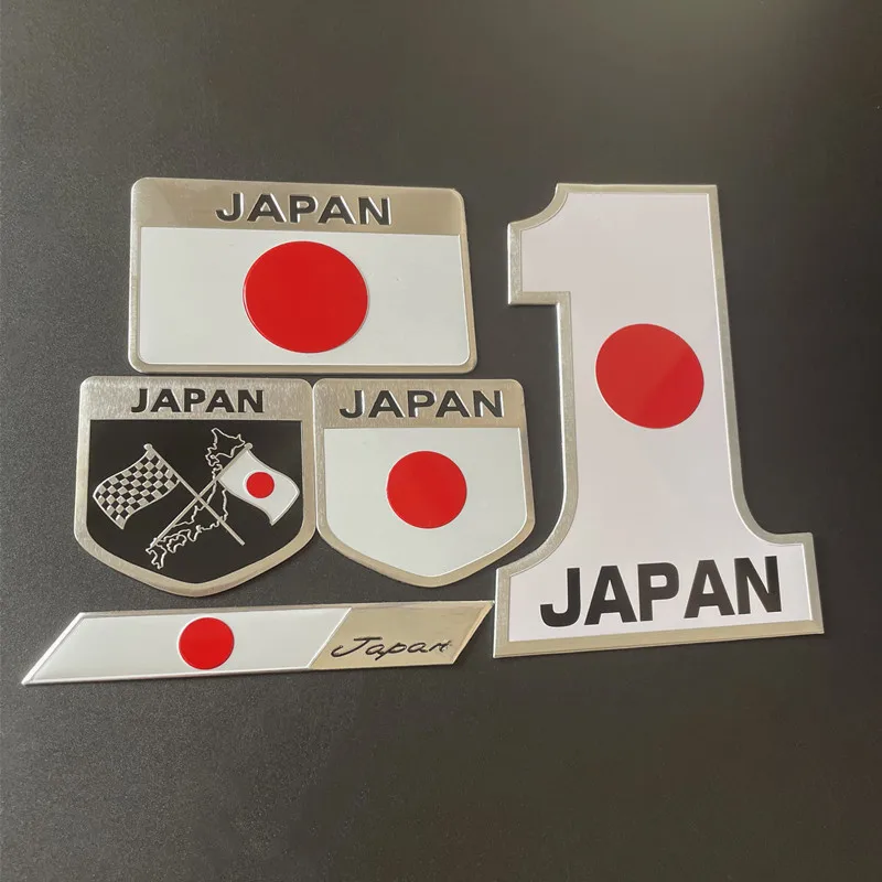 3D métal japonais drapeau National Logo emblème Badge japon voiture autocollants pour Toyota Honda Suzuki Nissan Mazda Subura Lexus