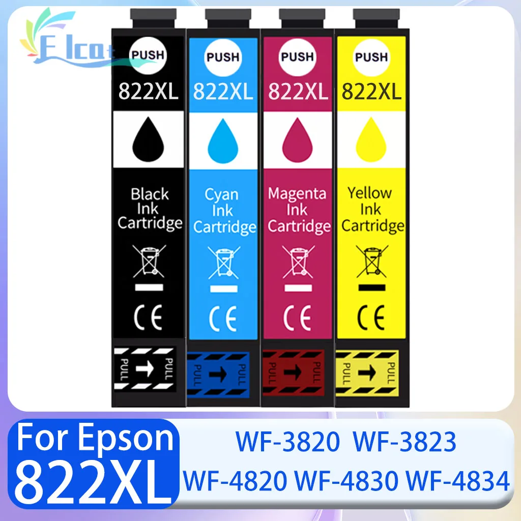 

822 822XL картридж T822XL, совместимый с Epson WorkForce Pro WF-4820 WF-4830 WF-4834 WF-3820 WF-3823, картридж с чернилами для принтера