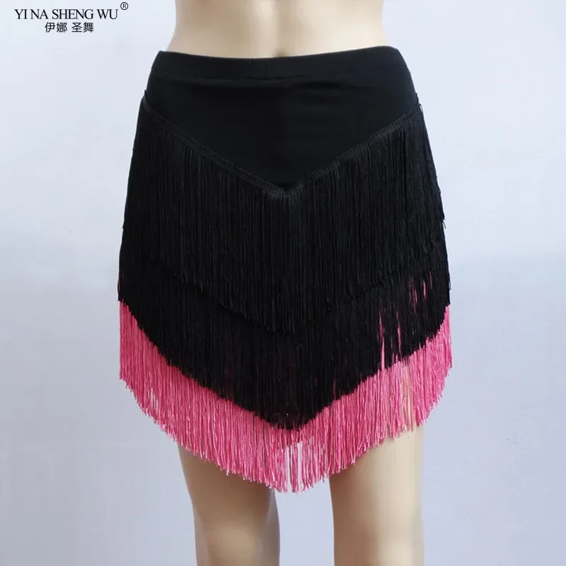 เต้นรําละตินกระโปรงเซ็กซี่ผู้หญิง Chacha Samba Tango ชั้นพู่ Fringes ชุดการแข่งขันประสิทธิภาพ Salsa Lady ละตินเครื่องแต่งกาย