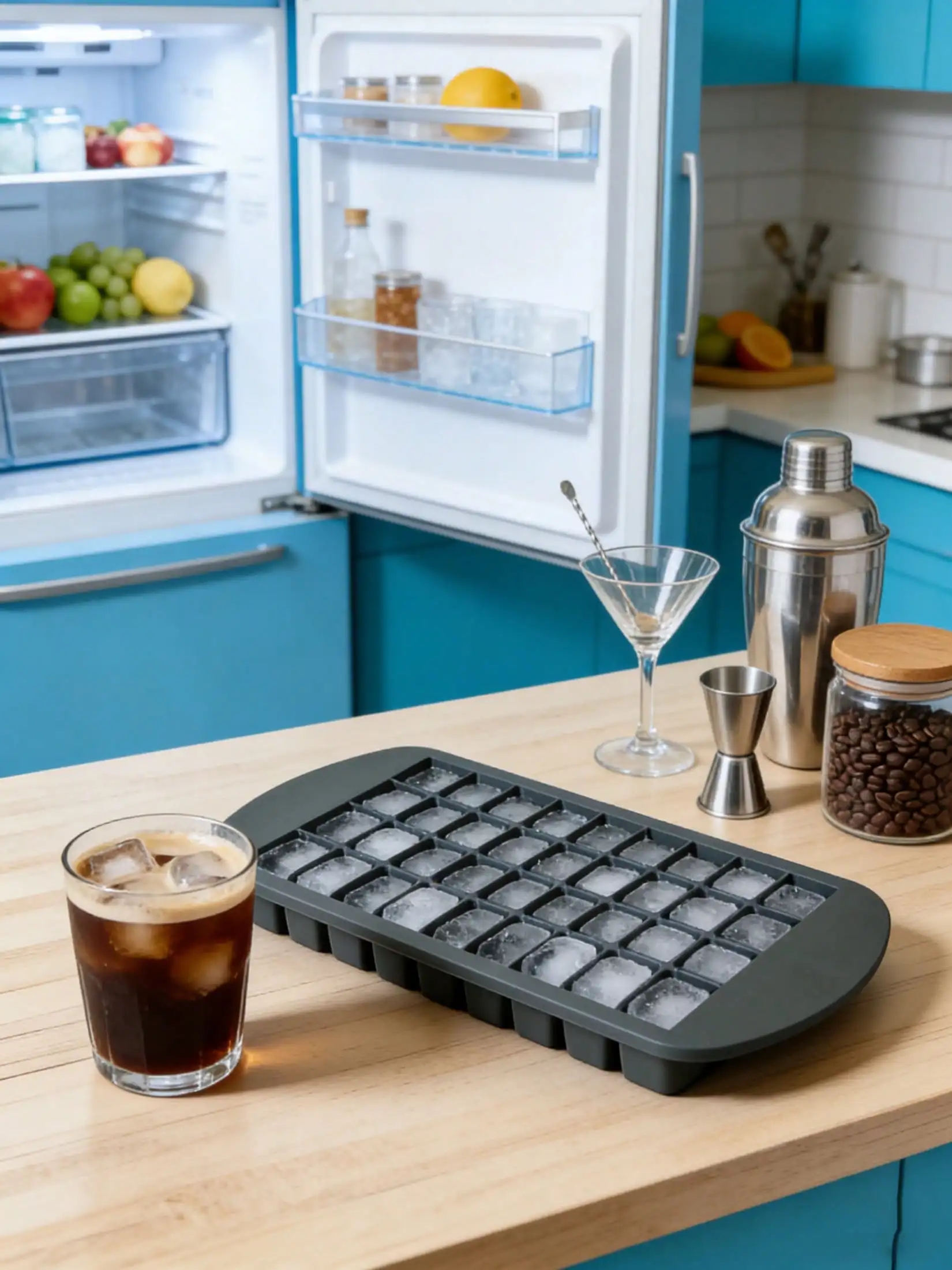 

1 Pc 160-Grid Tray, Silicone Material, Small Square Grid Design, Easy Demolding & Fast Freezing, Cocktails, Coffee & Drinks, Bar & Home Kitchen