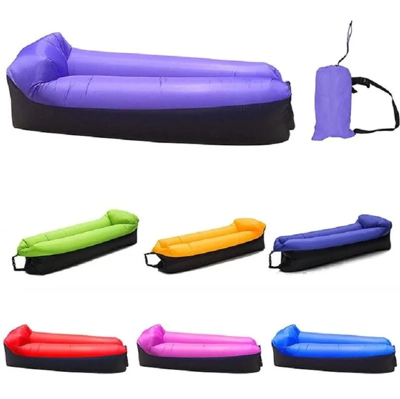 Airsofa Laybag Recliner Inflatable Couch Lounger Camping Air Mattress Sofa Beach Sleeping Lazy Bag