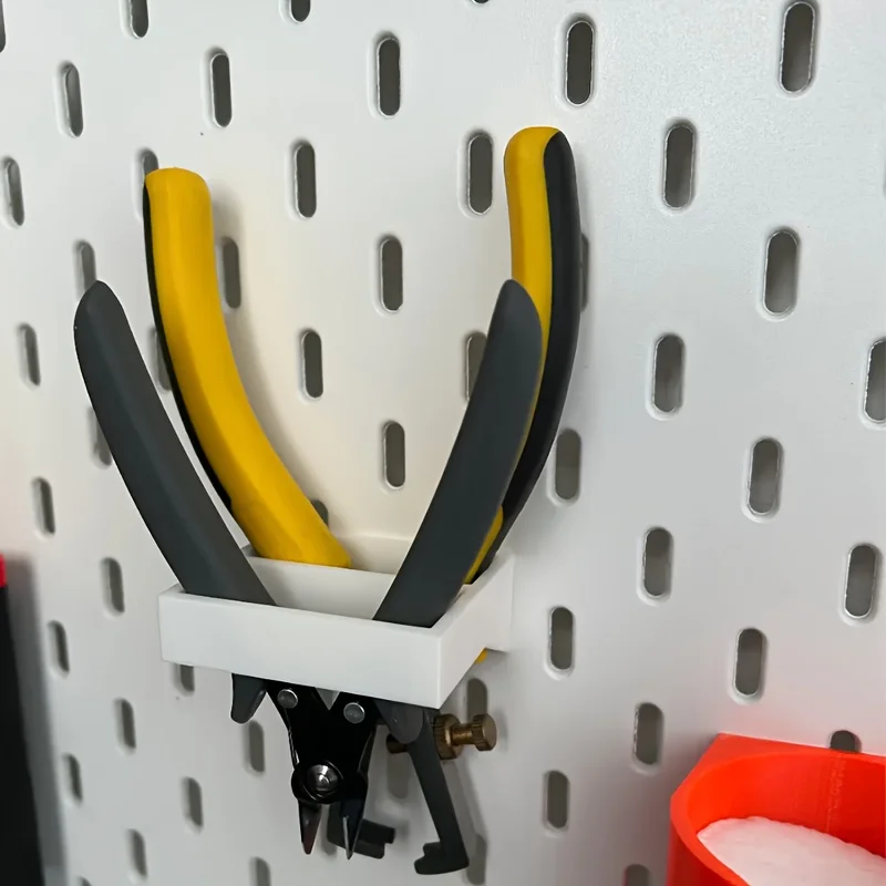 ل ايكيا سكاديس كماشة ومقص تخزين الرف الأبيض البلاستيك أداة تخزين حامل الرف ورشة عمل المنزل مكتب التخزين