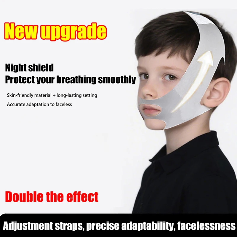 Kinderen Slapen Anti-Open Mond Voorkomen Mond Opening V-gezicht Bandage Gezichten Masker Skins Aanscherping Correctie Kind Slaap Gewoonten