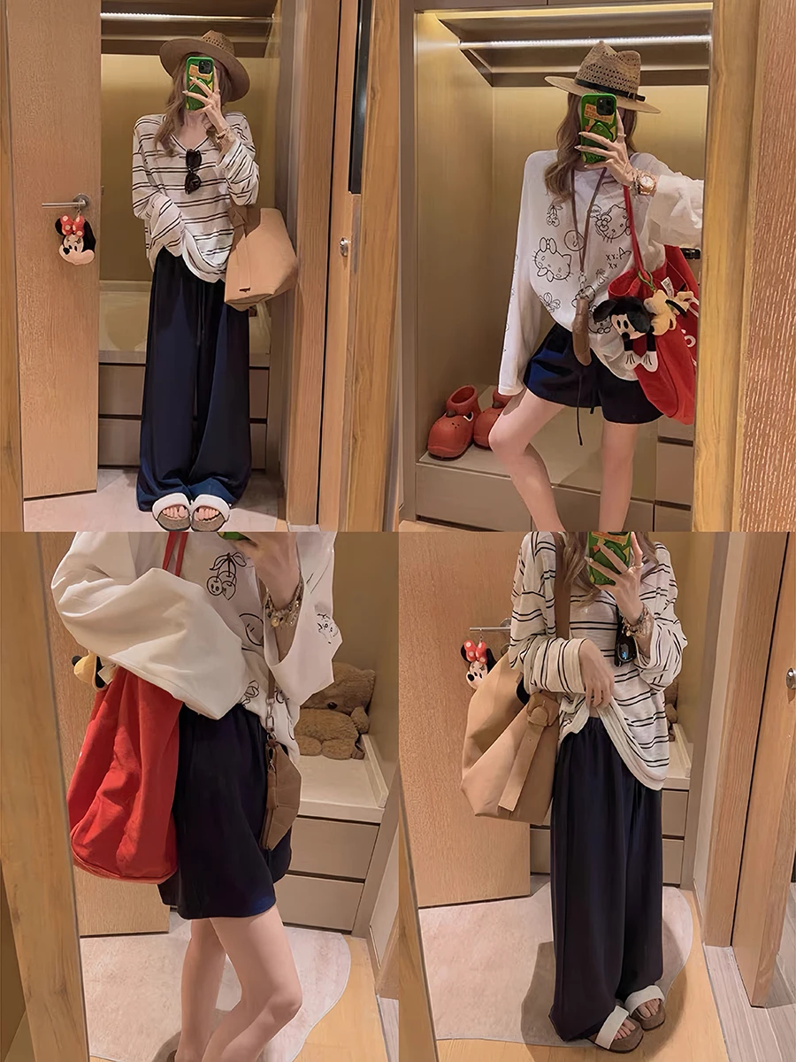 

Yukiss Cool Original Jeans Thin Material Lyocell Cotton Long Pants orts Casual Pants Korean Sle Wide Leg Loose Fit Summer...