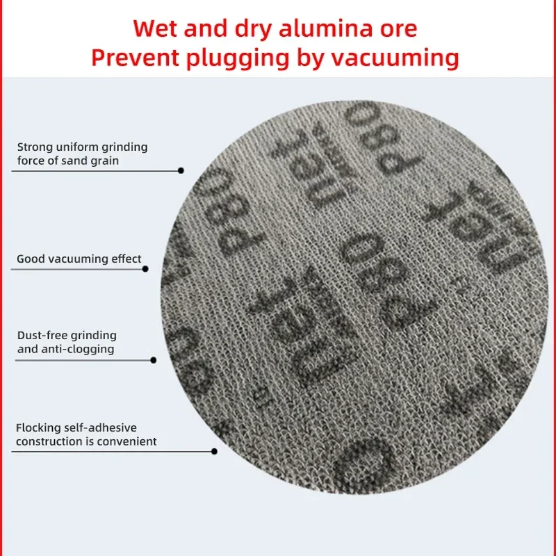 MIRKA Mesh Grinding Disc 6in  Sanding disc Sandpaper Dust Free Abrasive Flocking for Dry  Polishing Putty
