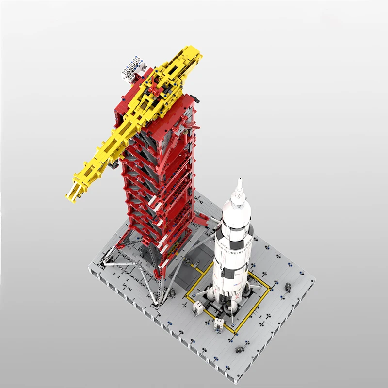 MOC-60088 Torre de lanzamiento espacial Saturn V UCS tecnología bloque de construcción modelo creativo ladrillos juguete exhibición científica colección regalo