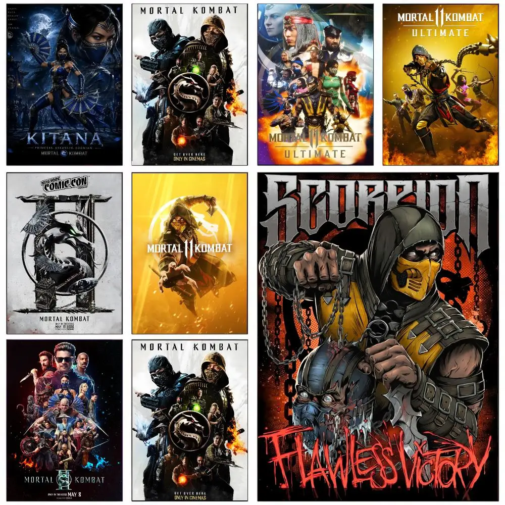 Epic Game M-Mortal Kombat Poster For Office Bedroom Coffee Home Decor Durable Waterproof Aesthetic