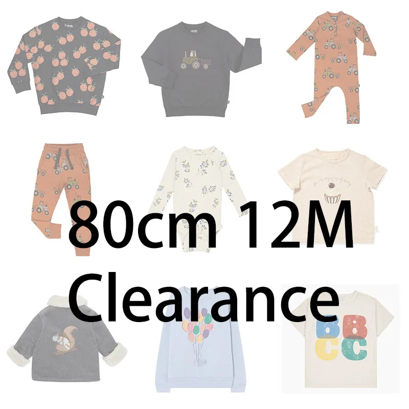 EnkeliBB 2+ Pieces Free shipping ~ 80cm 12M Clearance Baby Boys and Girls Clothes Sweatshirt T shirt Fashion Brand Clothes