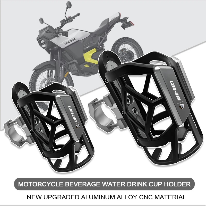 

For BRP Bombardier Can-Am Canam Can Am Spyder Universal CNC Functional Kettle Rack Coffee Drink Bottle Water Cup Holder