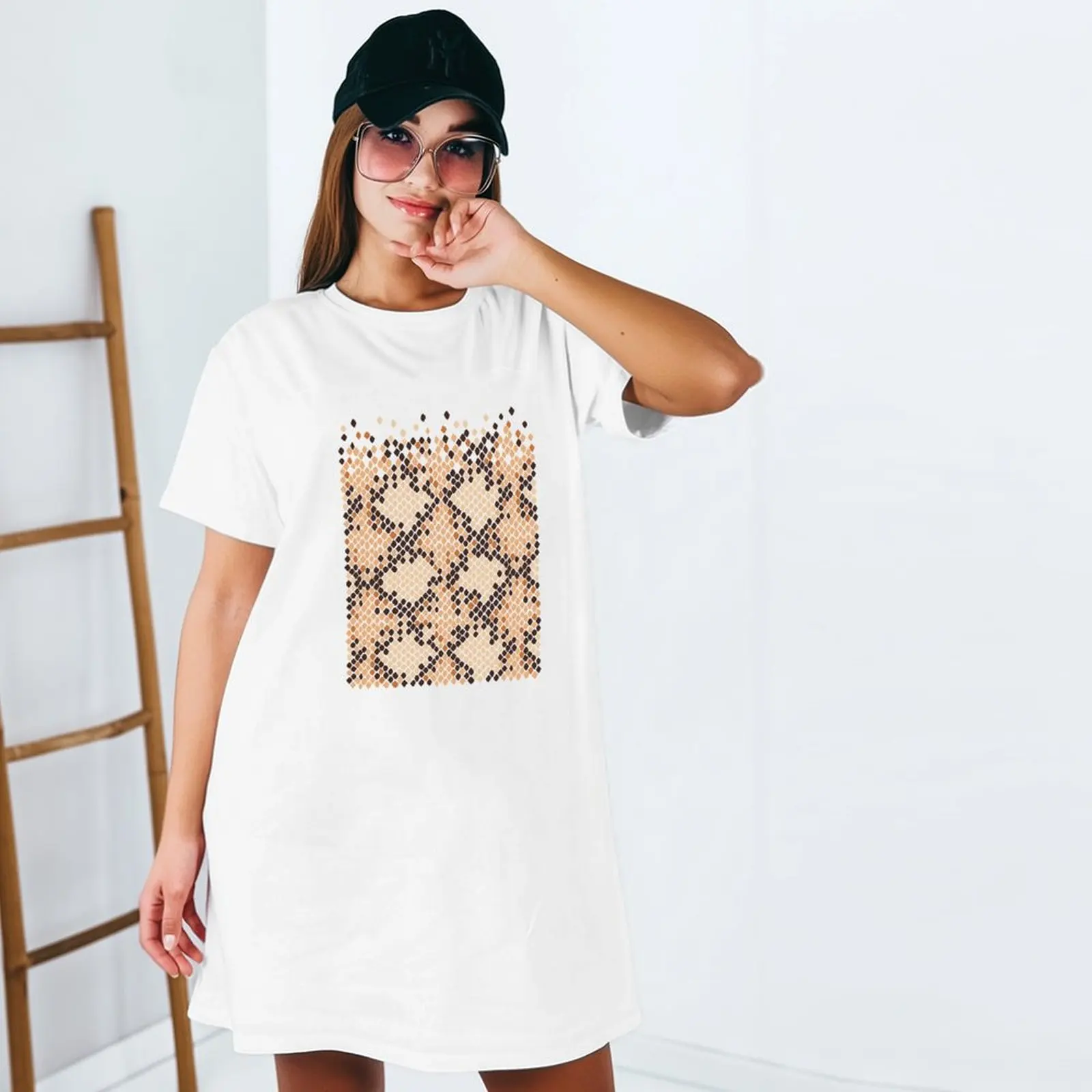 

Women Summer Short Sleeve T-Shirts Oversized Fashion Casual Tops Printed Pattern Summer Woman Clothes O-neck Tee T Shirt